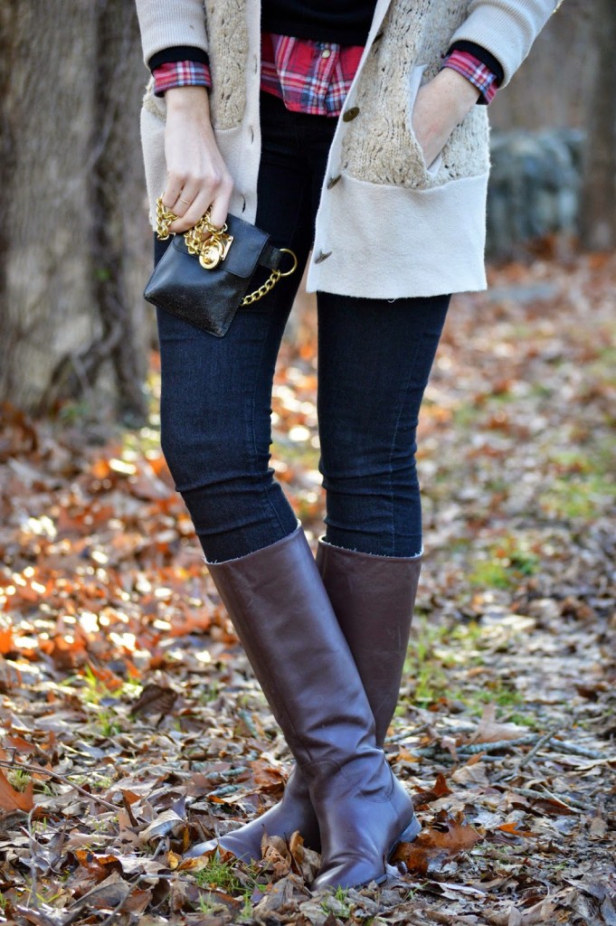 brown leather riding boots
