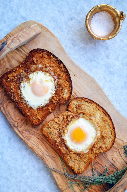 brown sugar egg in a basket recipe