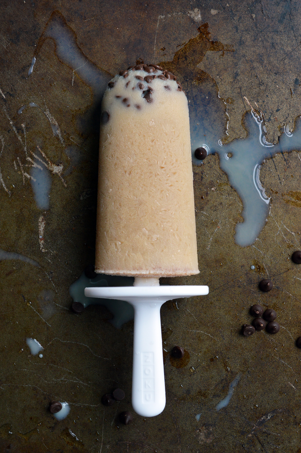 chocolate chip cookie dough popsicles for pool days