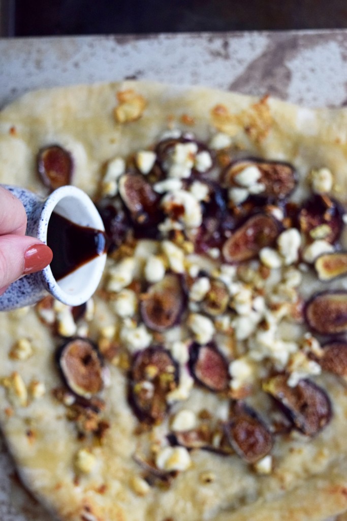 fig and honey goat cheese pizza One Brass Fox