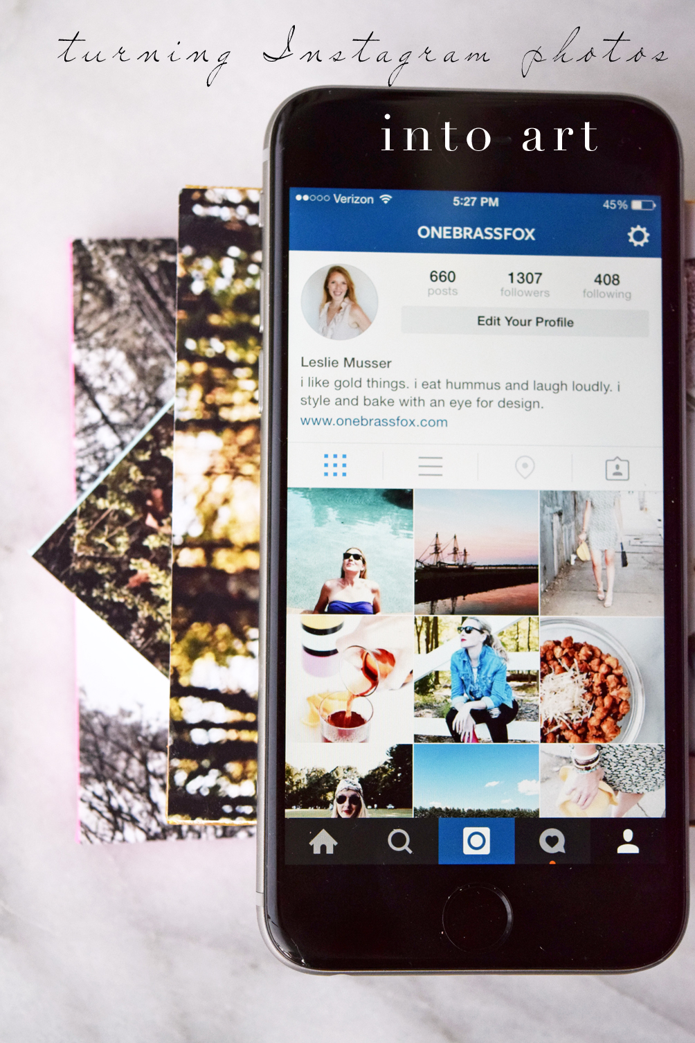 simple DIY on how to turn instagram photos into art