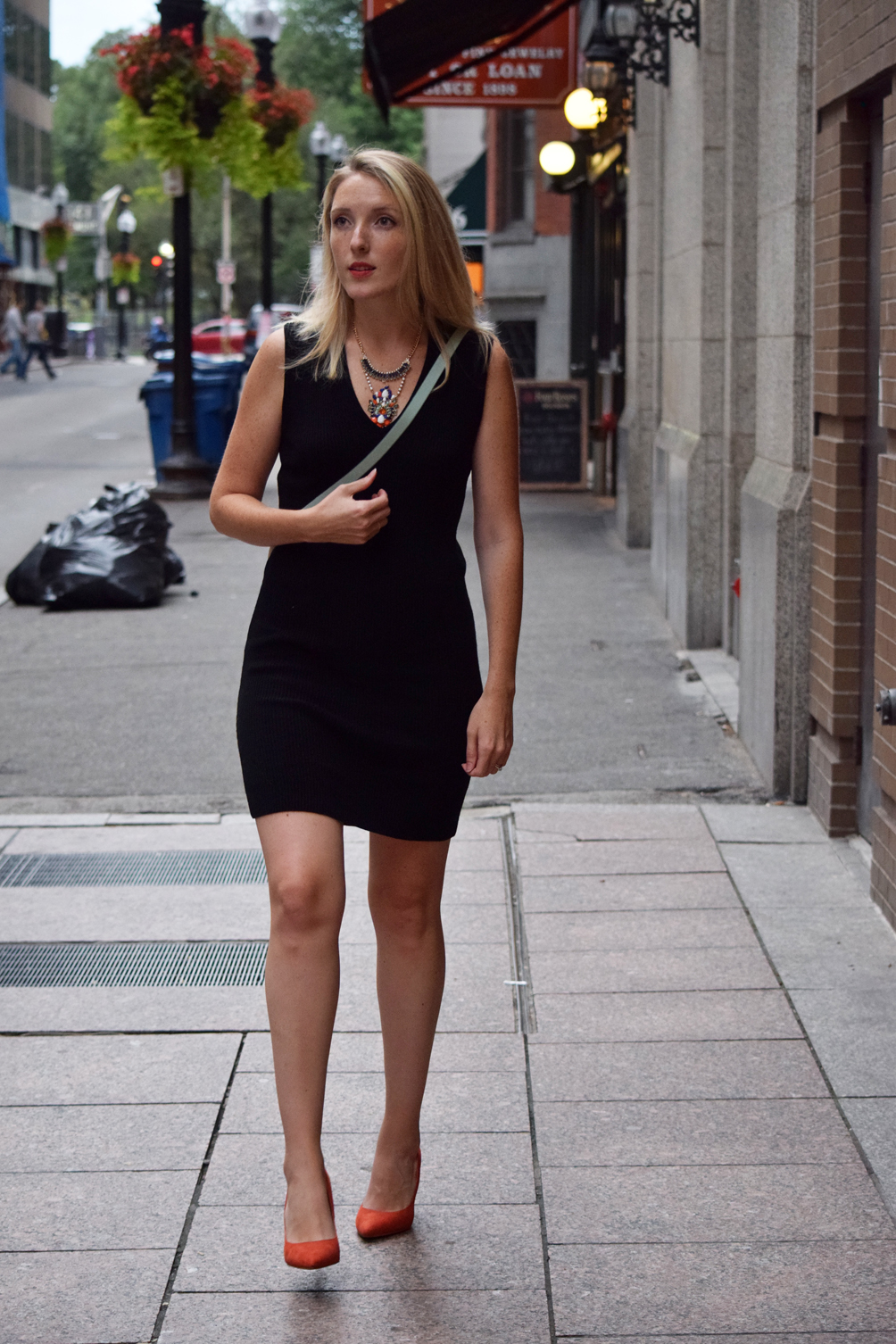 ribbed sleeveless sweater dress for fall