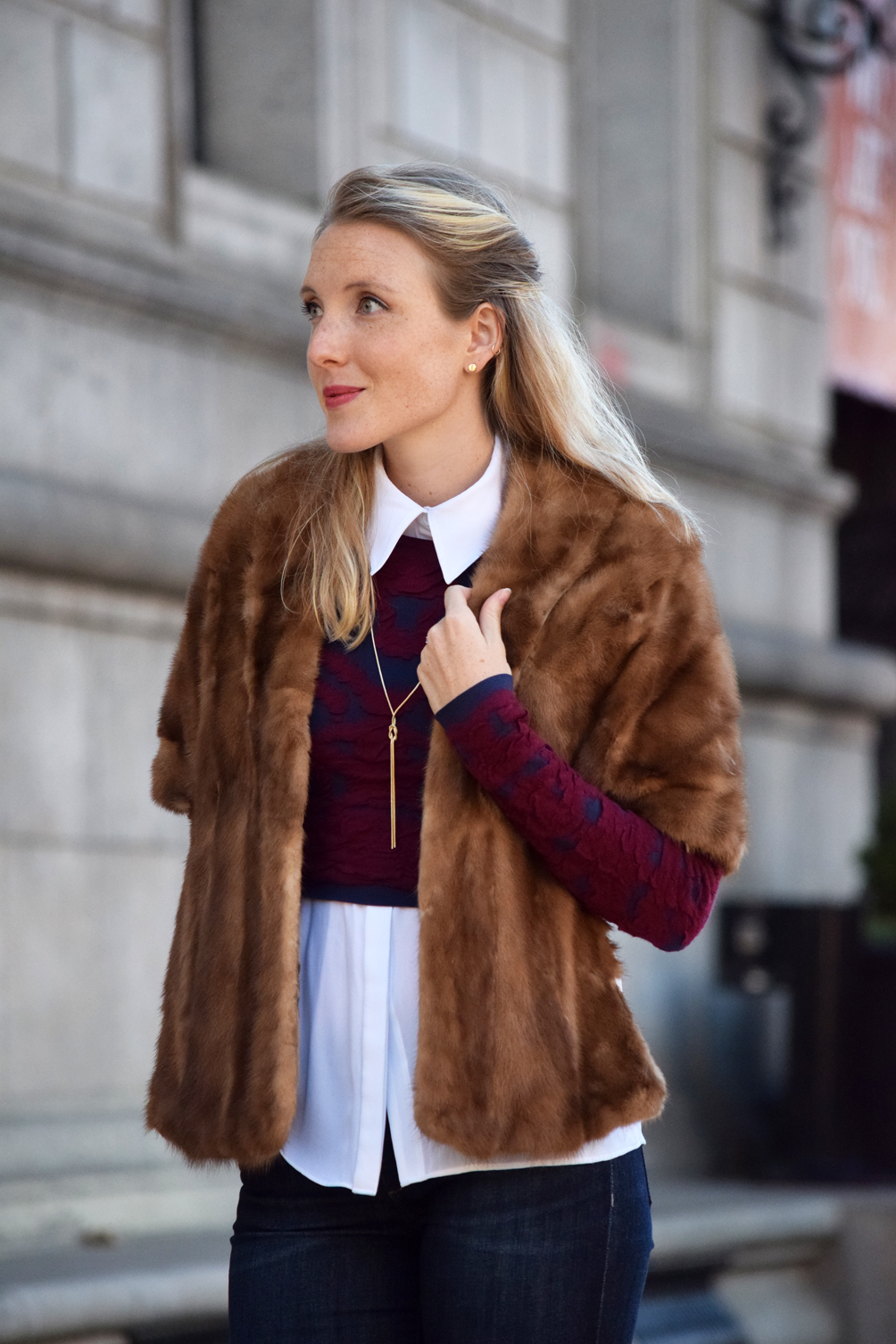how to wear fur for fall