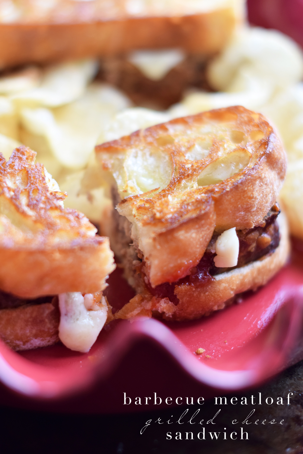 barbecue meatloaf grilled cheese sandwich recipe - one brass fox