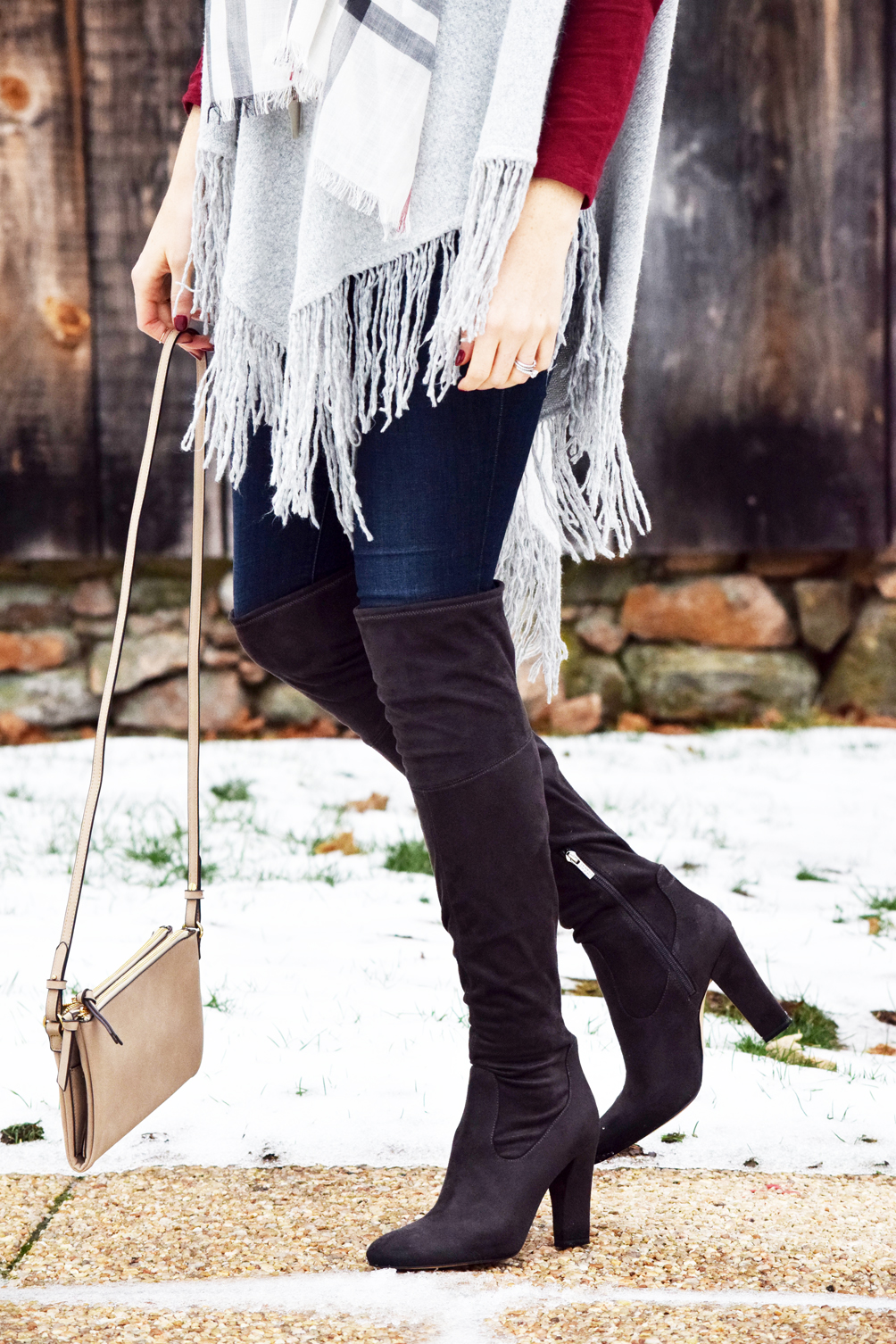 suede over the knee boots