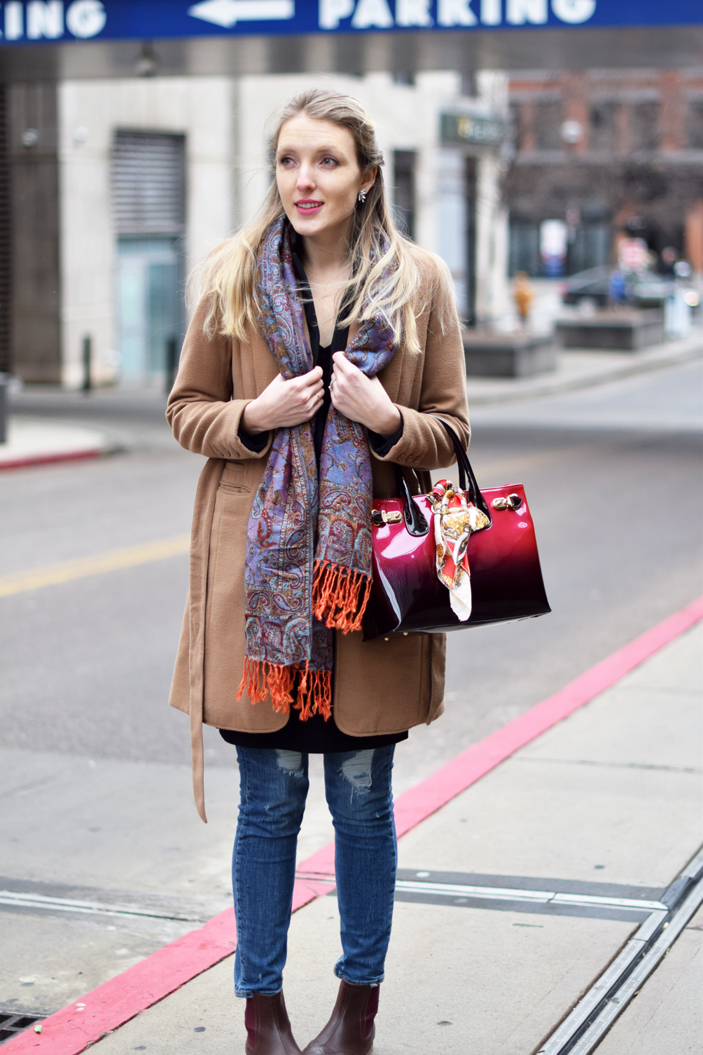 layered dress look for winter style - one brass fox