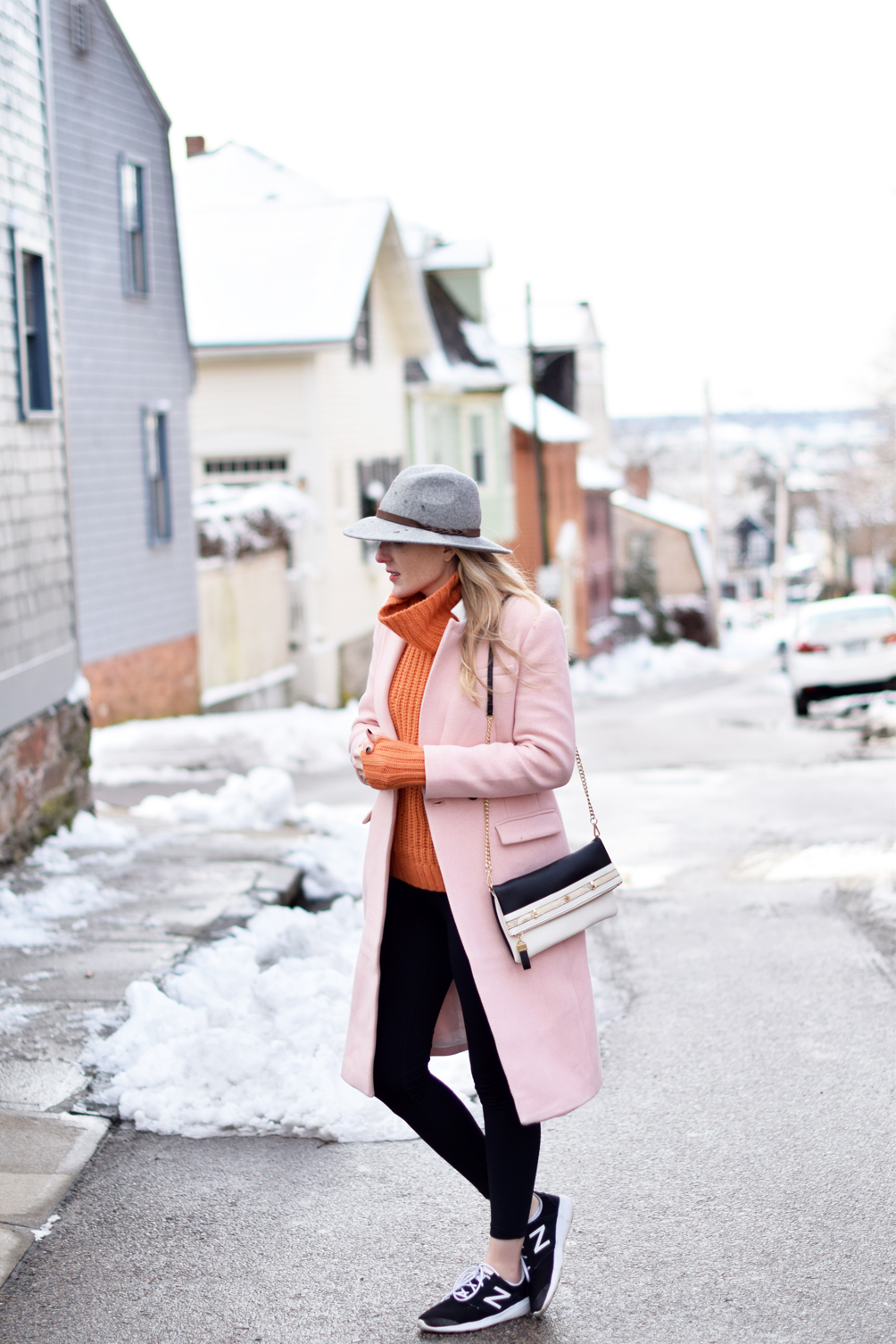 layered winter athleisure outfit - one brass fox