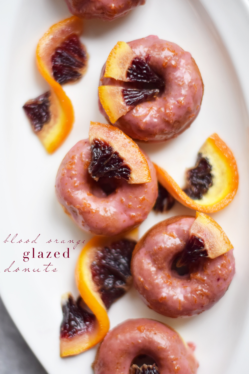 blood orange glazed donuts recipe - one brass fox