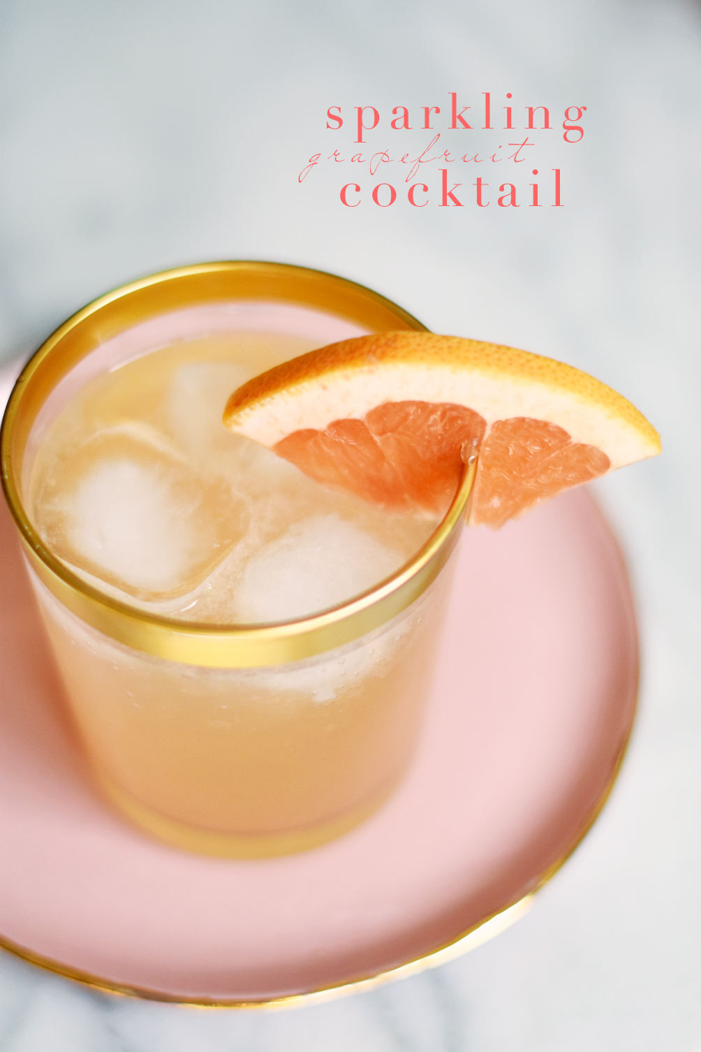 Leslie Musser of one brass fox mixes up the perfect summer drink with this sparkling grapefruit cocktail