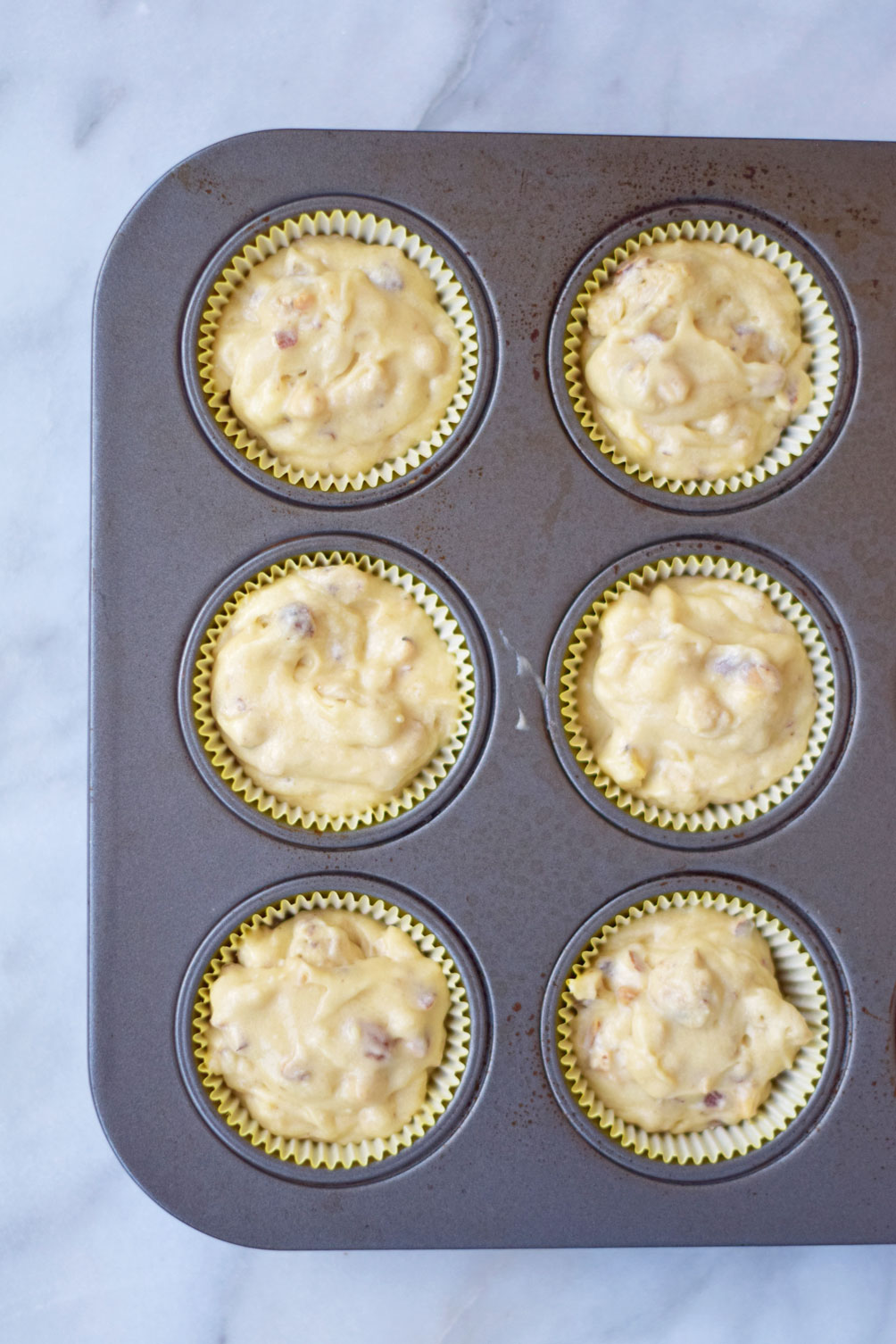 a healthy and delicious breakfast recipe for banana nut crunch muffins from Leslie Musser of one brass fox