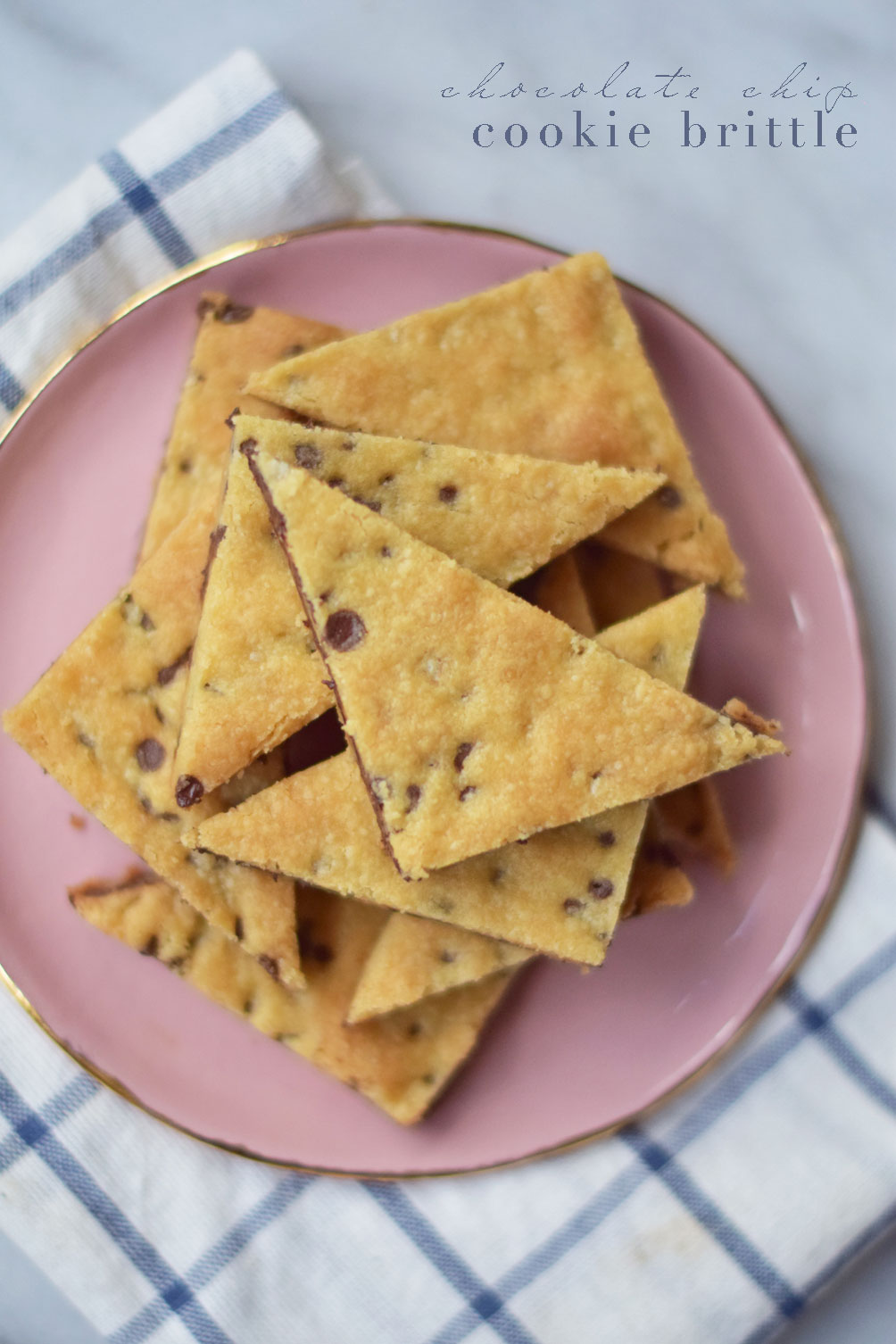 easy dessert recipe for chocolate chip cookie brittle by Leslie Musser on one brass fox