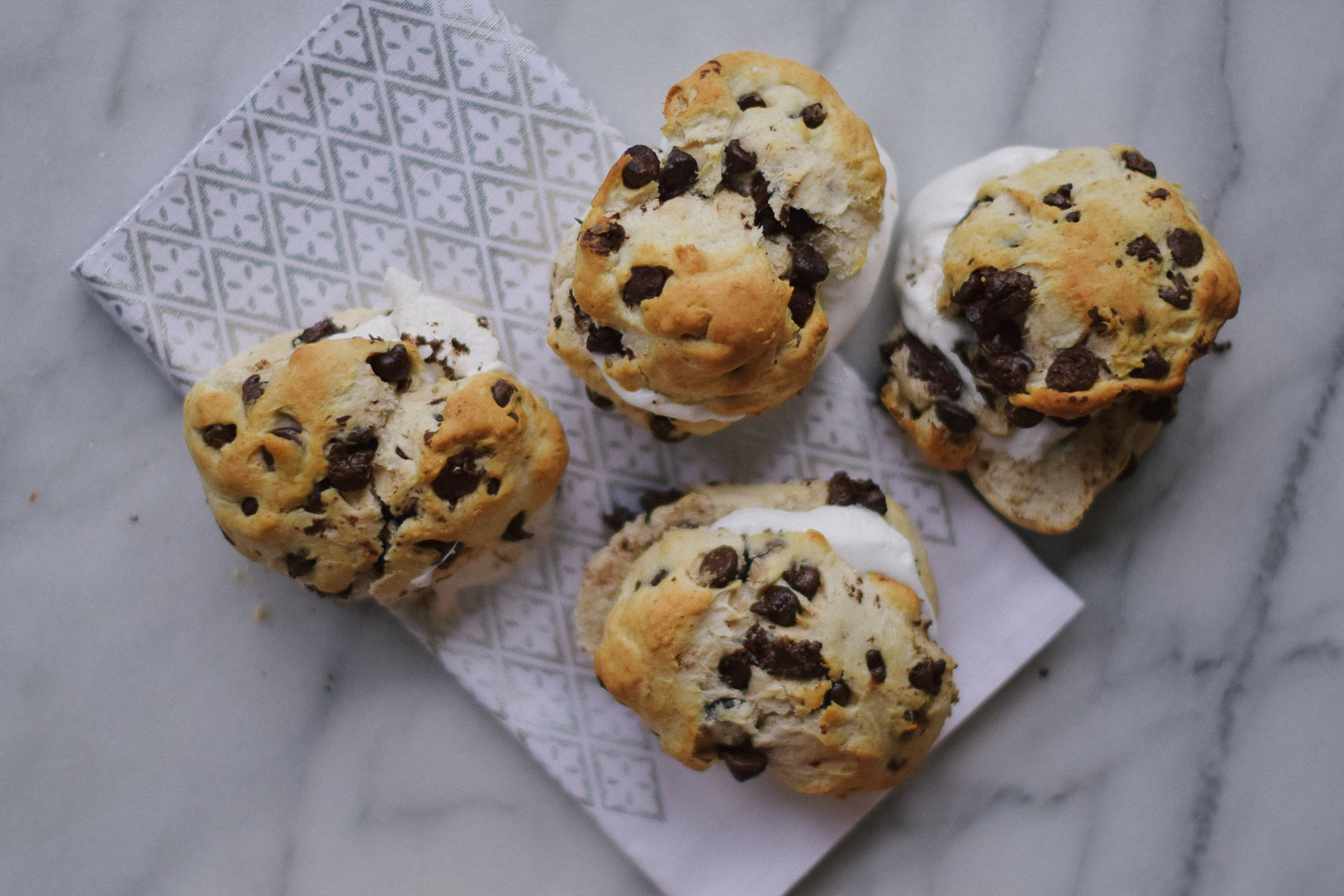 chocolate chip biscuit smores easy fall recipe for breakfast or dessert on one brass fox