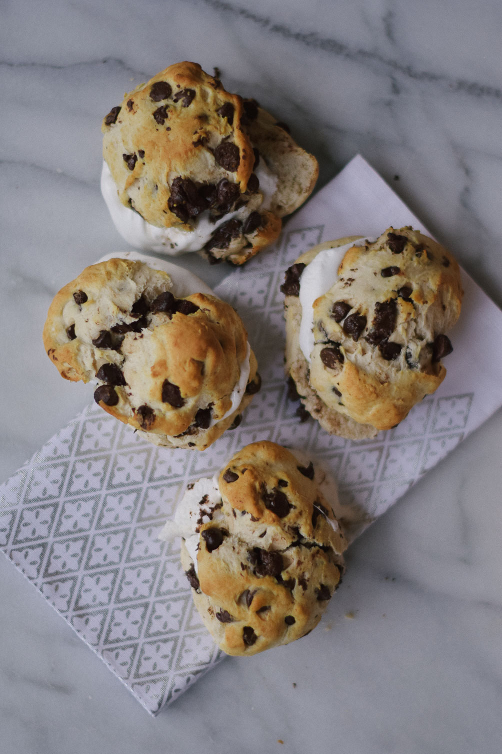 chocolate chip biscuit smores easy fall recipe for breakfast or dessert on one brass fox