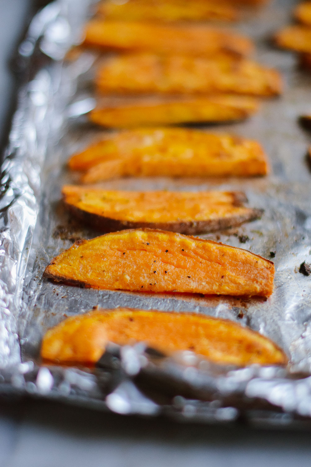 easy sweet potato steak fries recipe for a winter snack