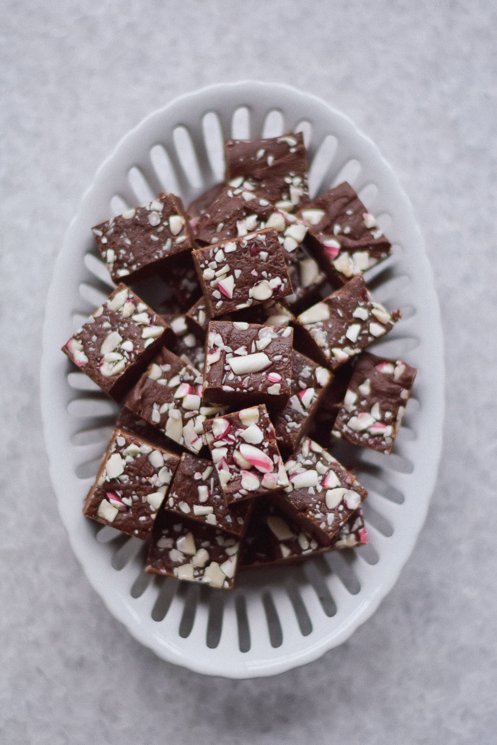 easy peppermint fudge - One Brass Fox