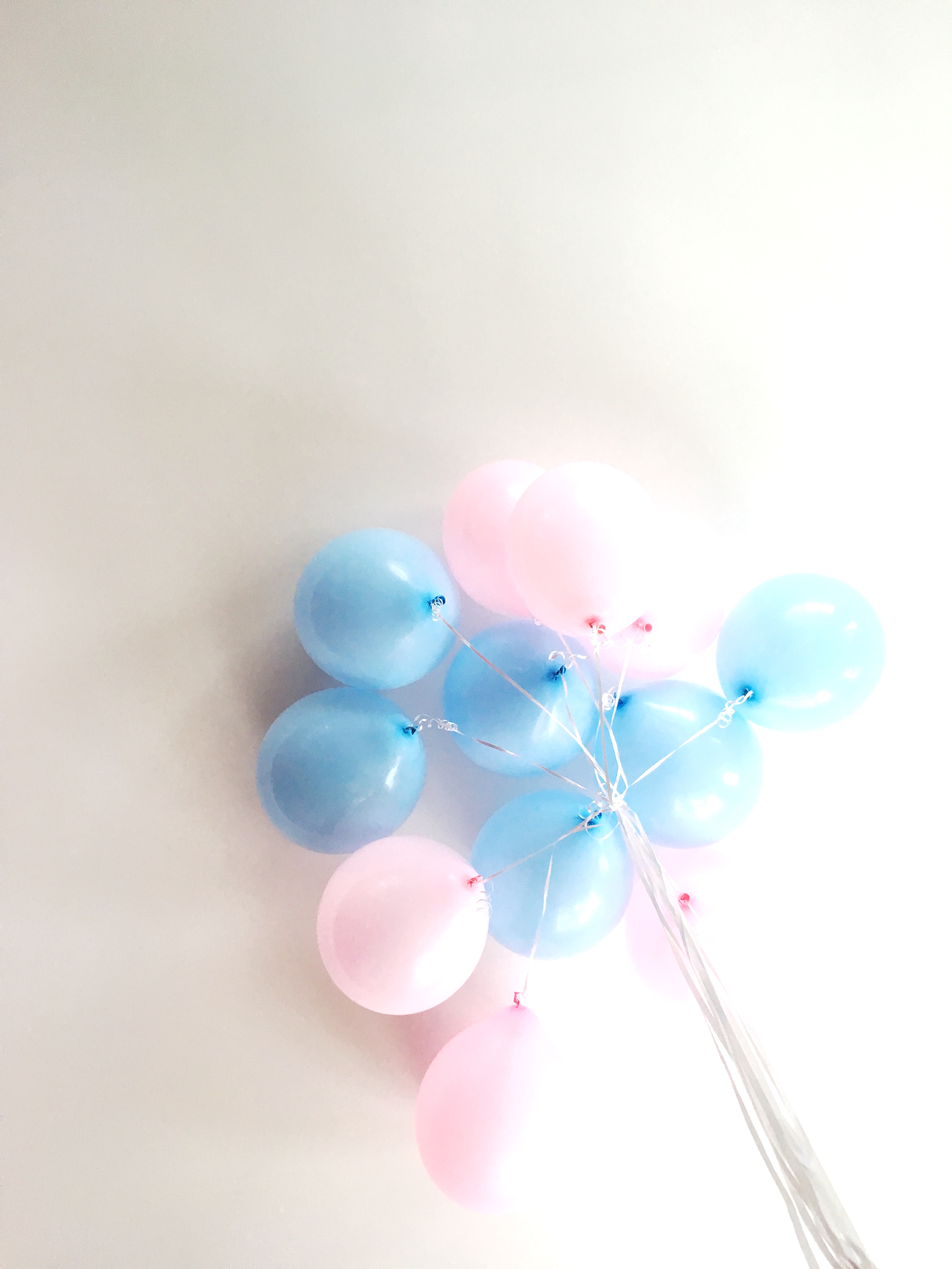 pink and blue gender reveal balloons