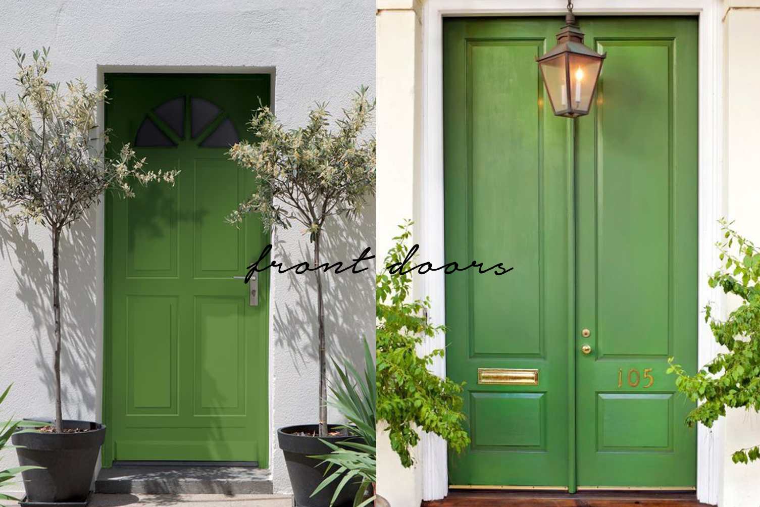 pantone greenery color of the year 2017 front doors