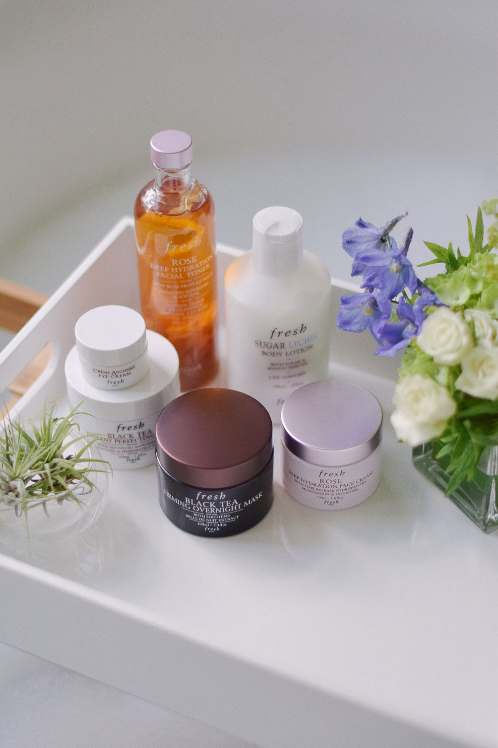 sharing fresh cosmetics skincare routine for a new mom