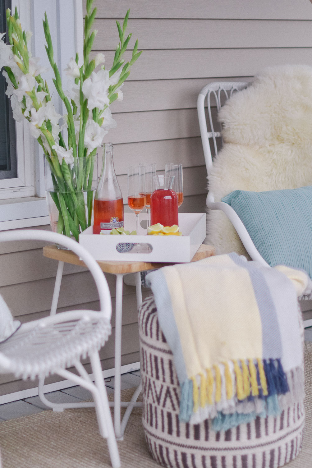 Article Hosts - small space outdoor entertaining with modern, affordable furniture and decor