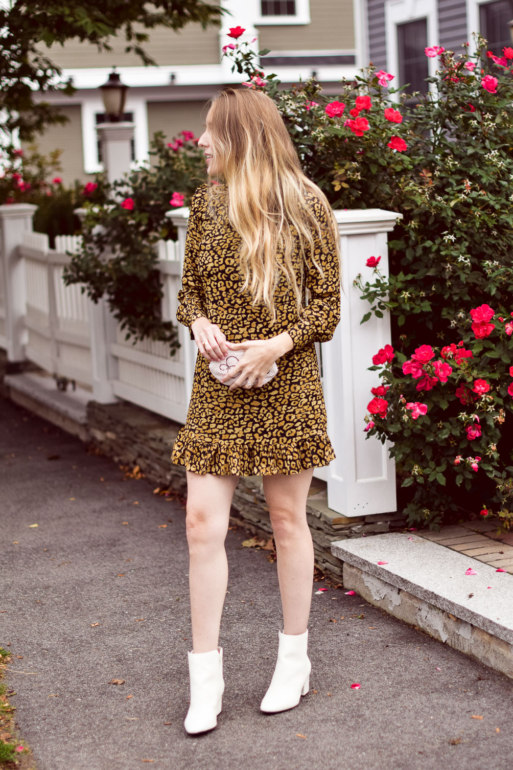 leopard dress with boots