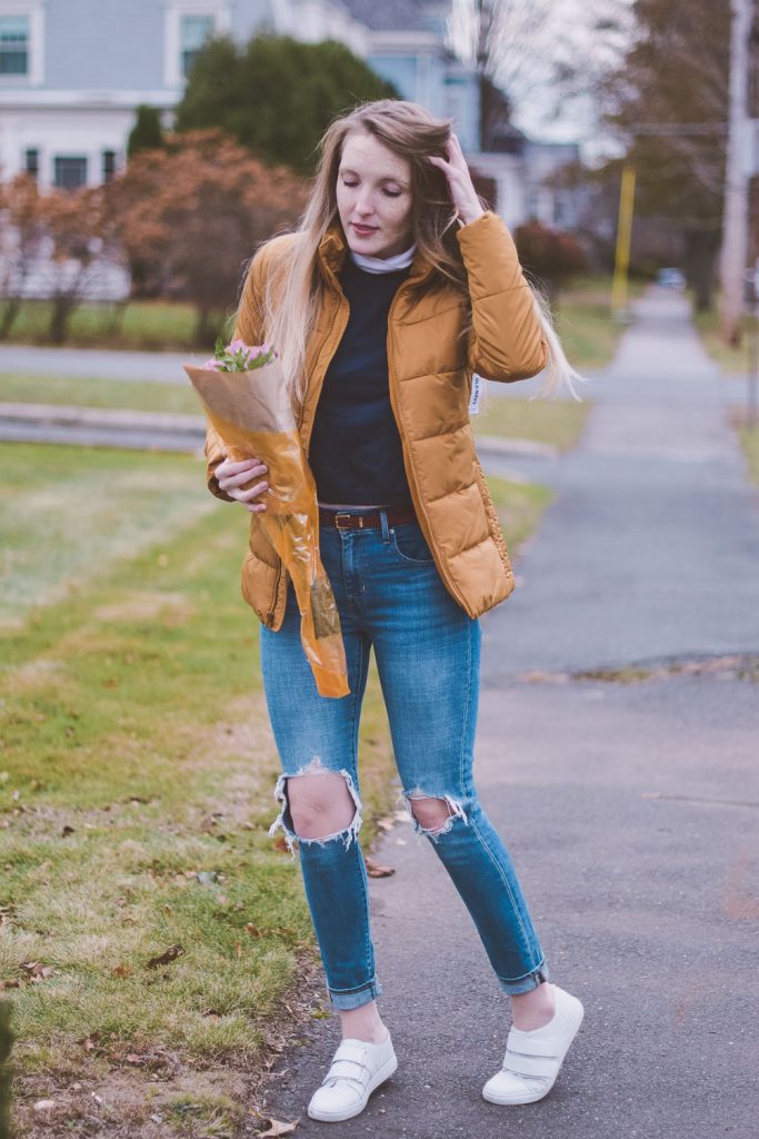 how to wear a puffer jacket One Brass Fox