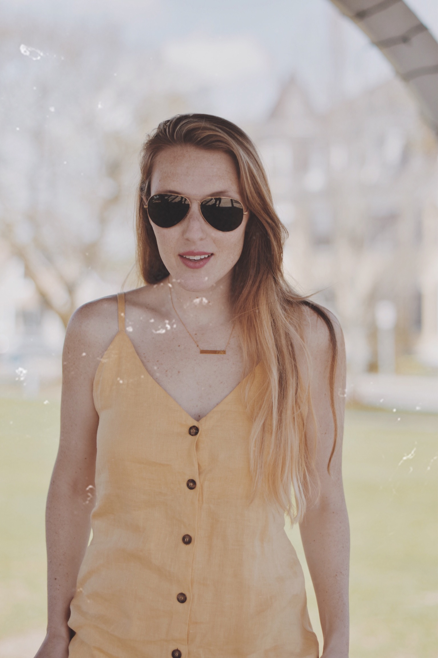 styling a canary yellow linen dress from Reformation as part of my summer capsule wardrobe of ethical fashion brands