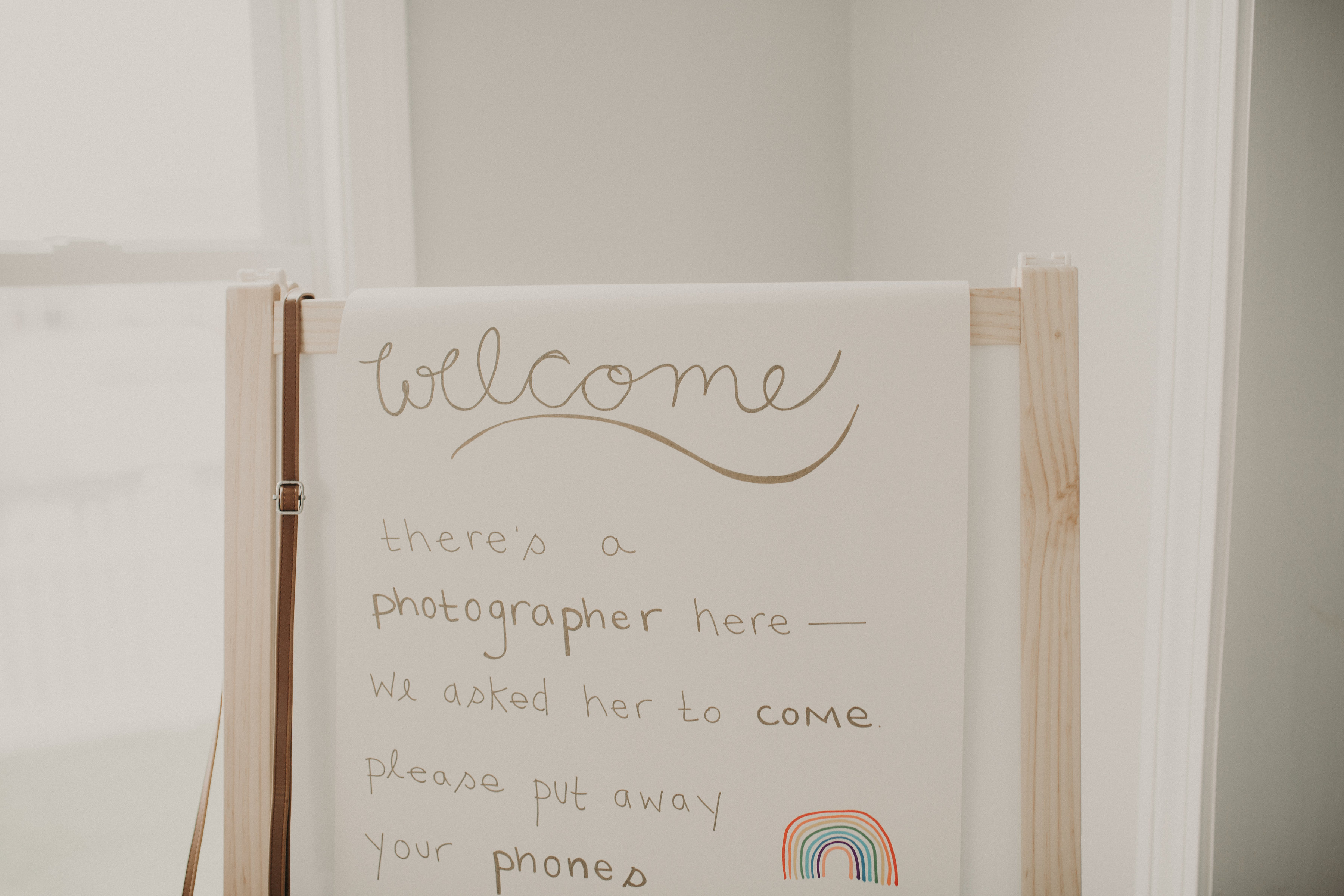 no cell phones sign for kids birthday party