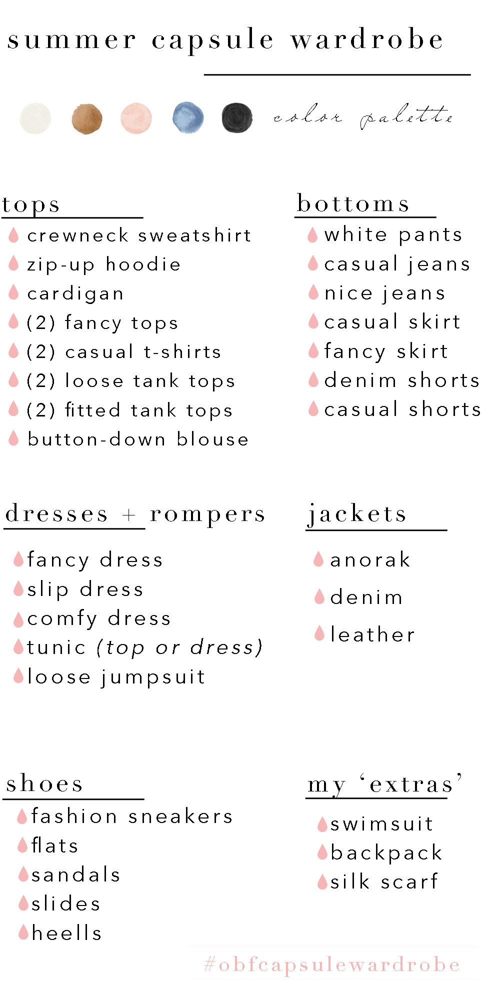 classic capsule wardrobe checklist