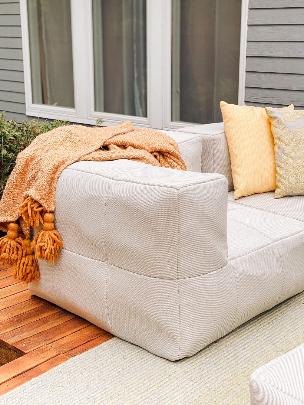 backyard deck design with Article furniture for summer in quarantine