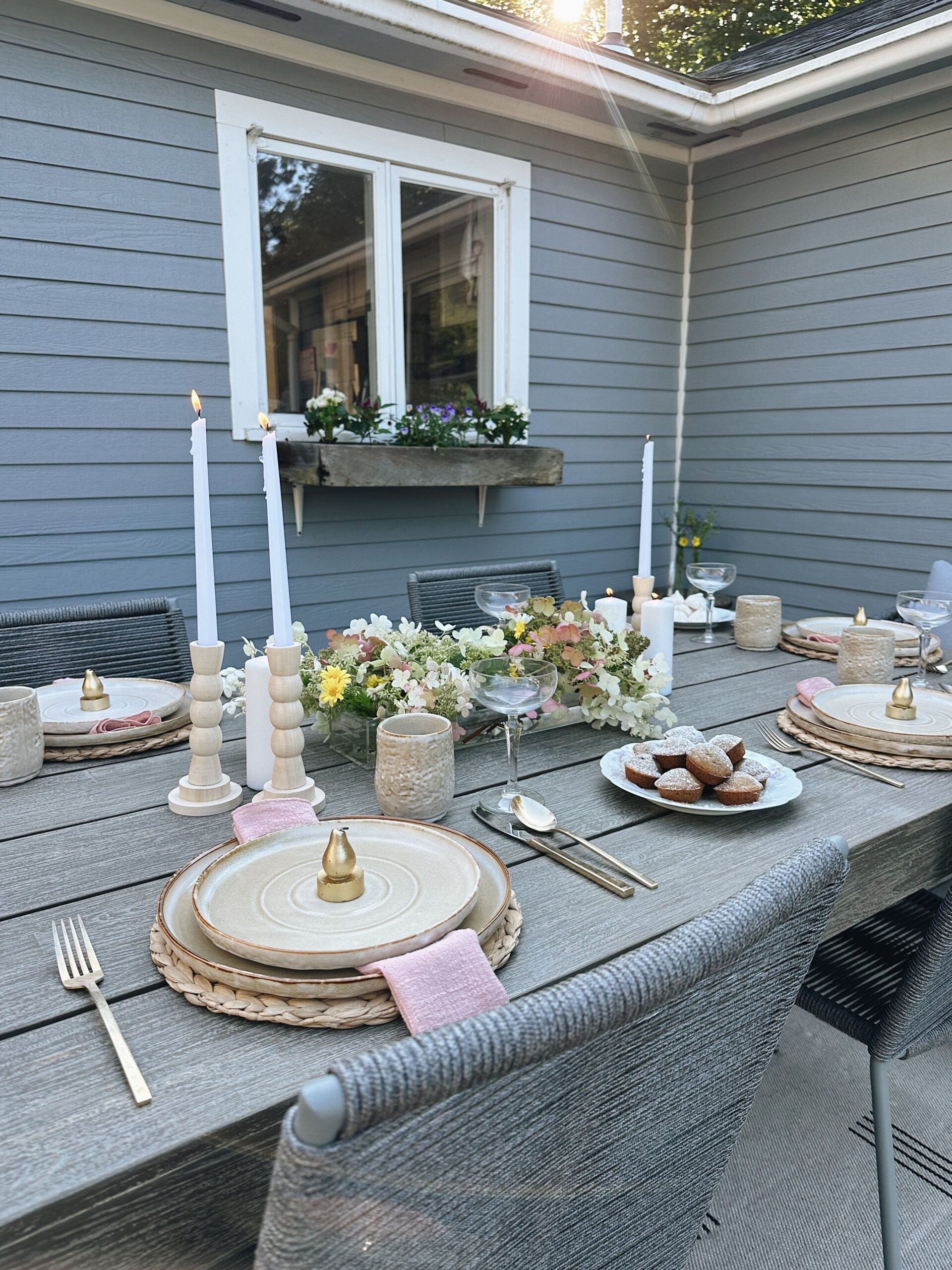 early autumn brunch decor inspiration with Article outdoor furniture