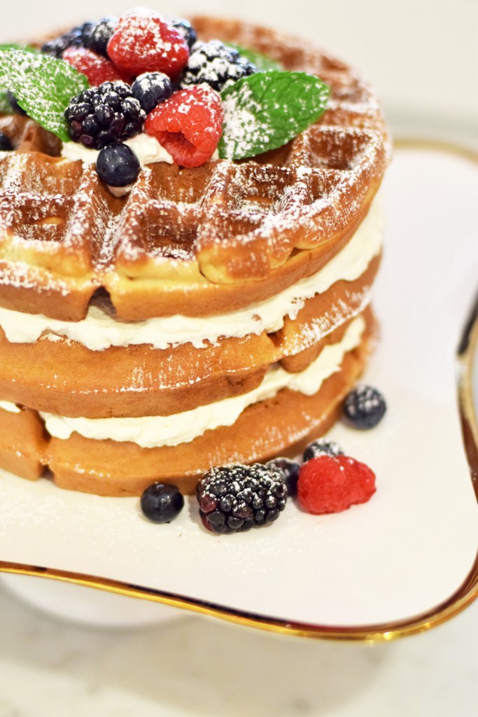 belgian waffle cake One Brass Fox