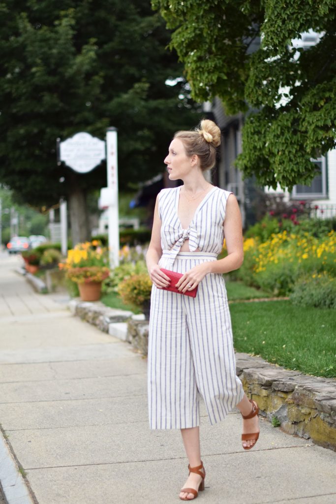 ikat stripe jumpsuit - One Brass Fox