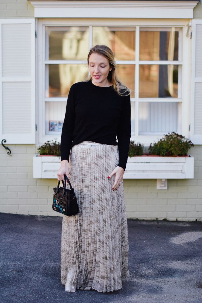 metallic maxi skirt - One Brass Fox