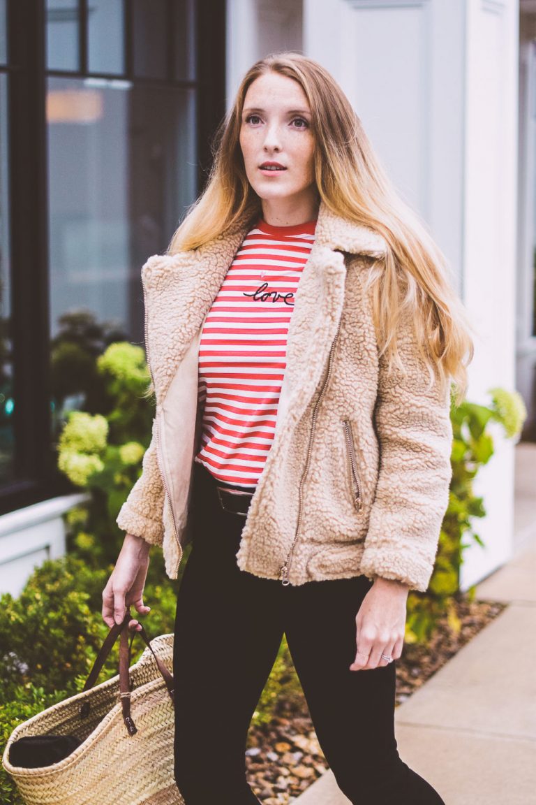 teddy bear jacket with stripes - One Brass Fox