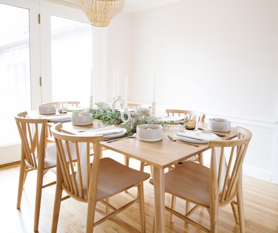 intimate holiday table with Article for 2020 festive gatherings